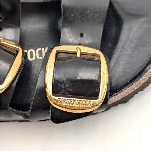 Birkenstock Arizona Big Buckle Sandals Unisex Leather Black Size US W9/M7 EU40 - Picture 10 of 15